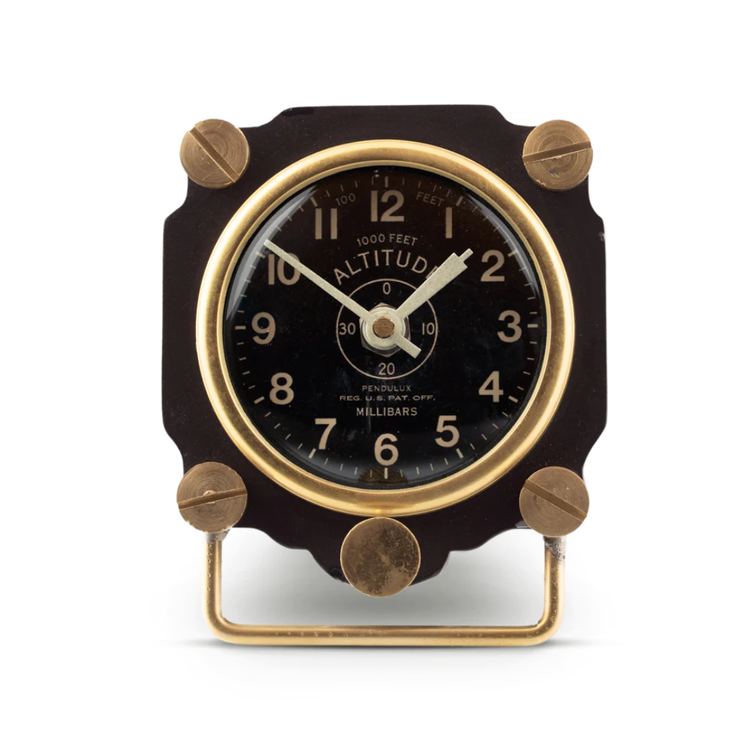 Black Altimeter Table Clock