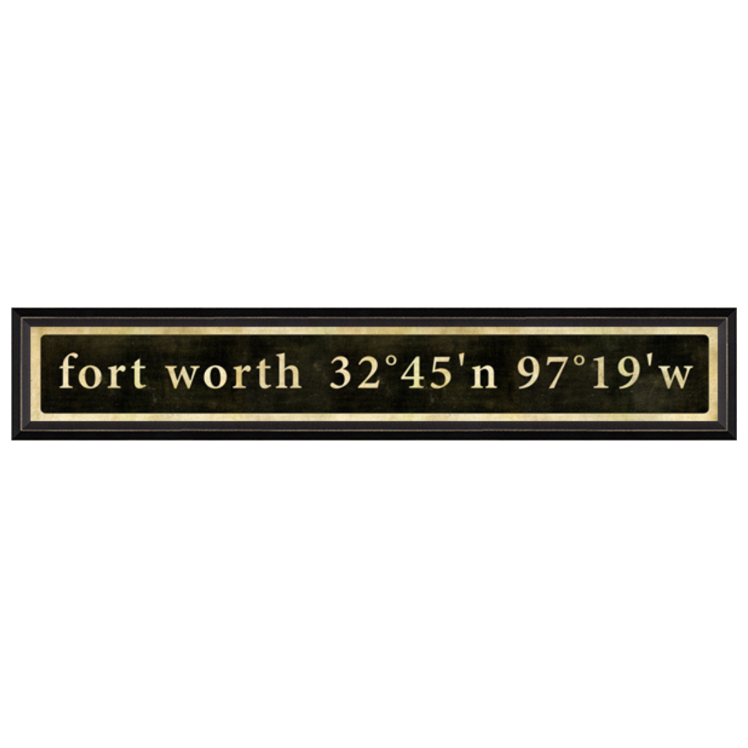 Fort Worth Coordinate Sign