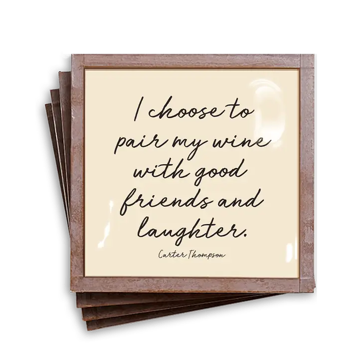 I Choose to Pair My Wine Coaster Set of 4