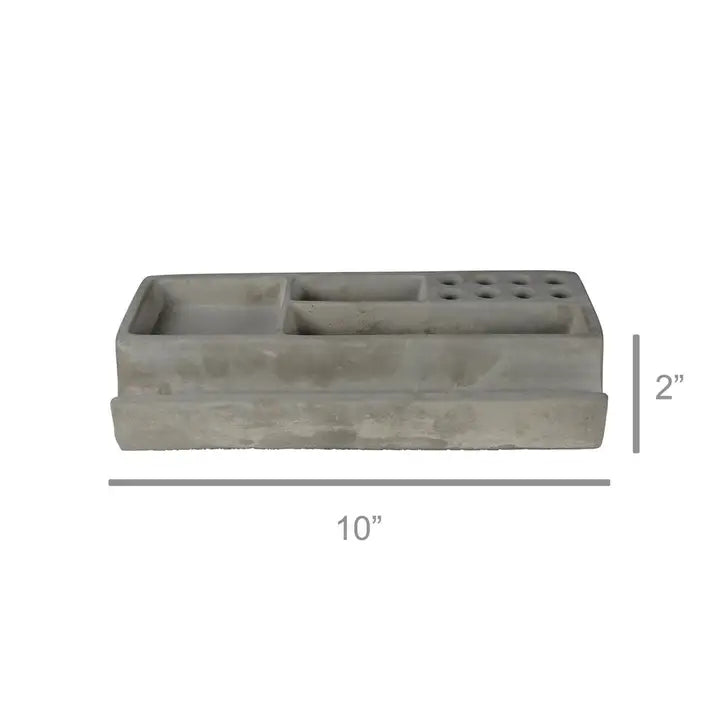 Cement Desk Organizer