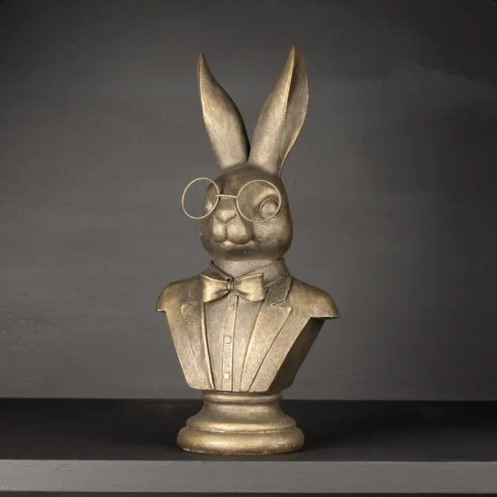 Bespectacled Rabbit Bust