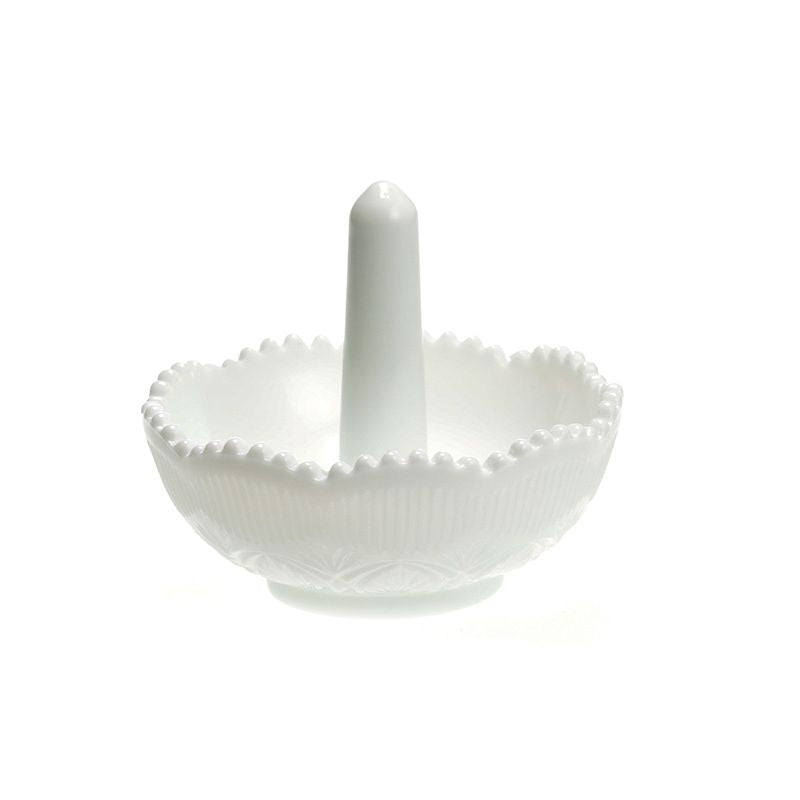 Ring Holder in Milk Glass