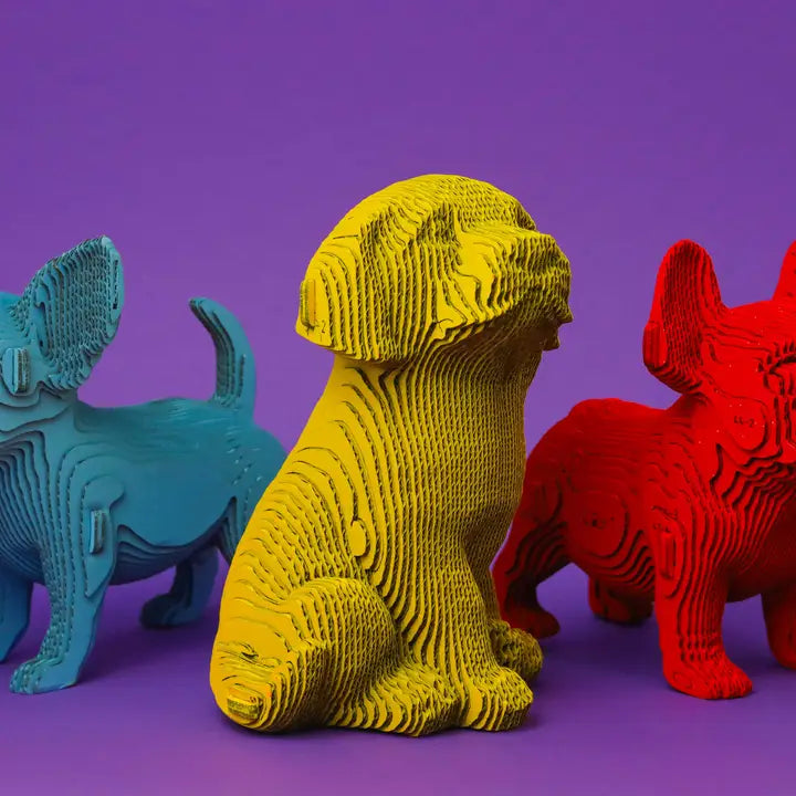 Puppies Trio 3D Puzzle Cardboard Model