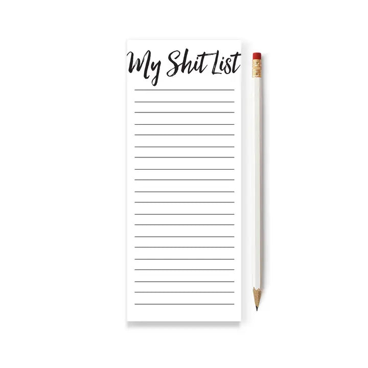 My Shit List Note Pad