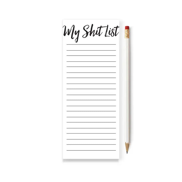 My Shit List Notepad