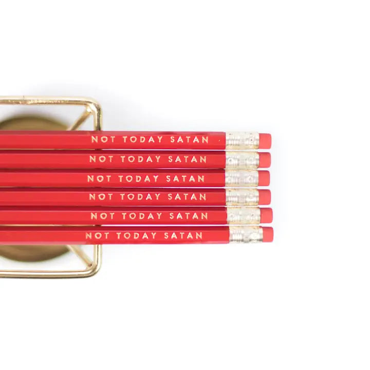 Not Today Satan Pencils, 6 pack