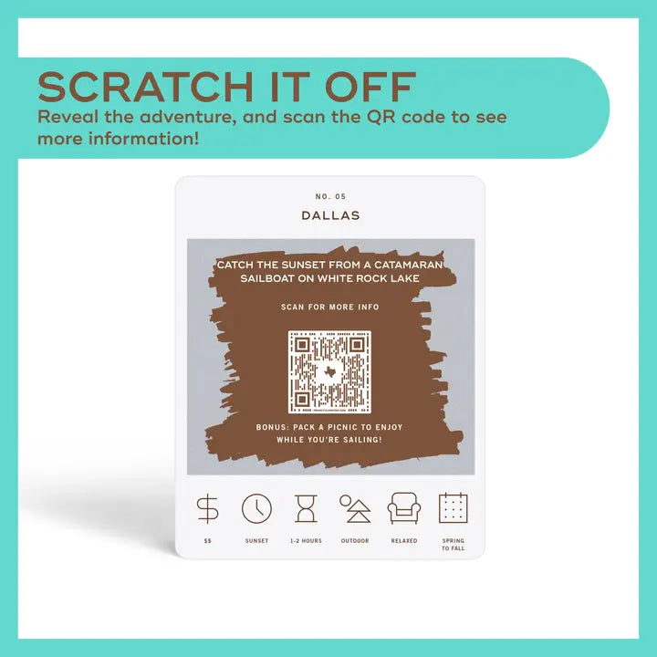 Dallas-Fort Worth Adventure Bucket List Scratch Offs