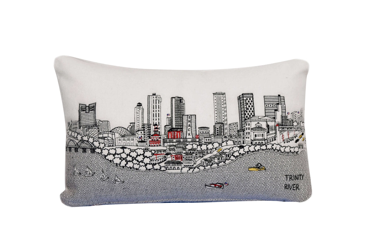 Fort Worth Day-Life Pillow, 24" X 14"