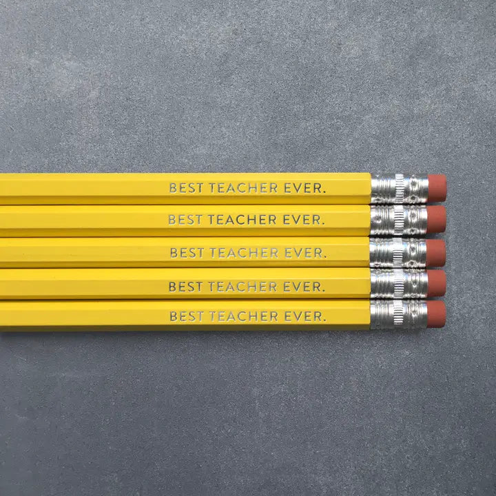 Best Teacher Ever Pencil Pack of 5