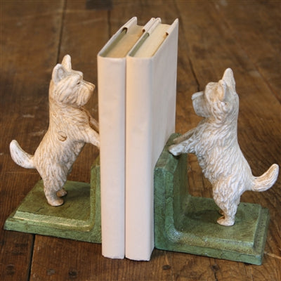 Standing Westie Bookend Set