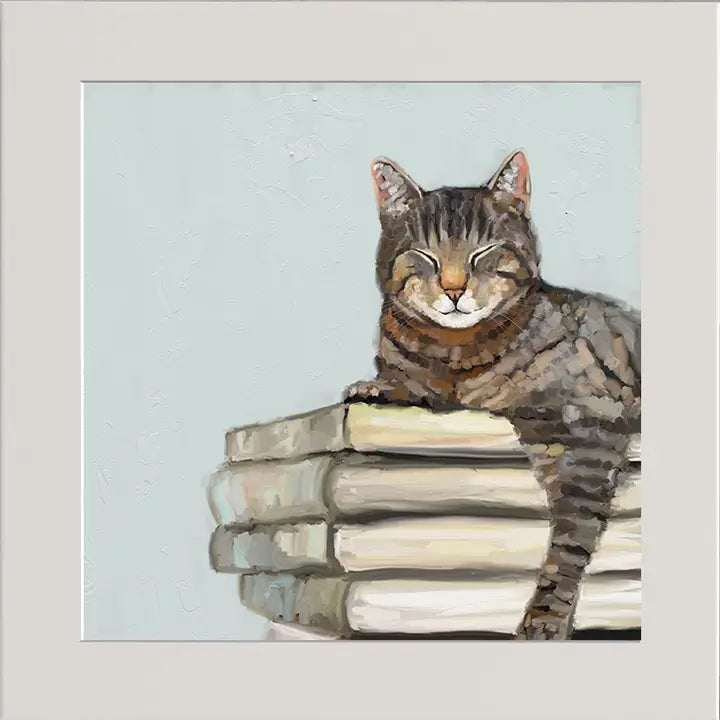Cat On Books 2 Happy Square