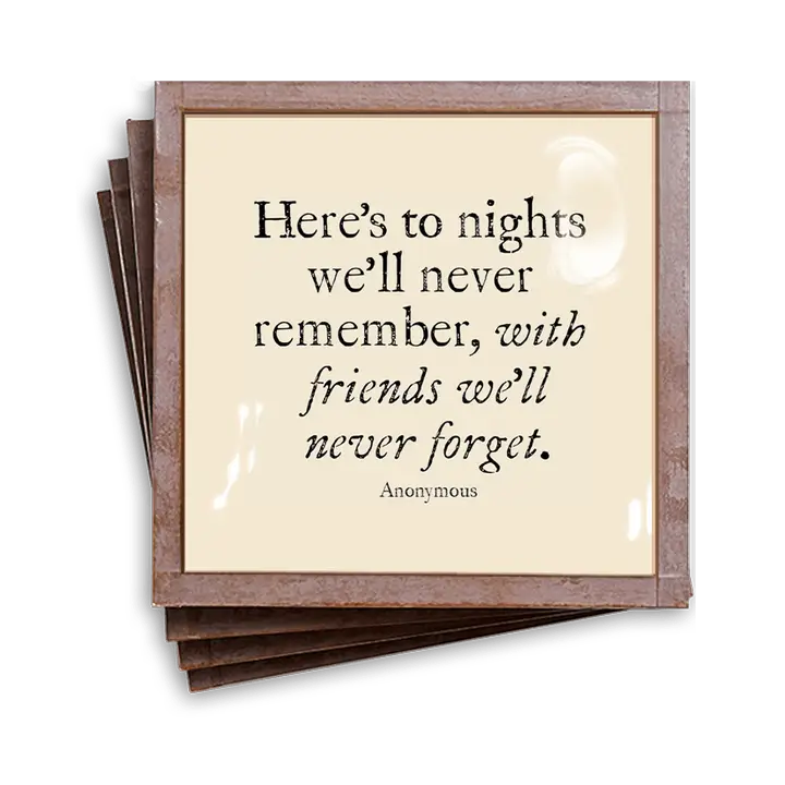 Here's To Nights Coaster Set of 4