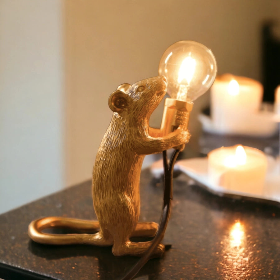 Look Up Gold Plated Mouse Night Light