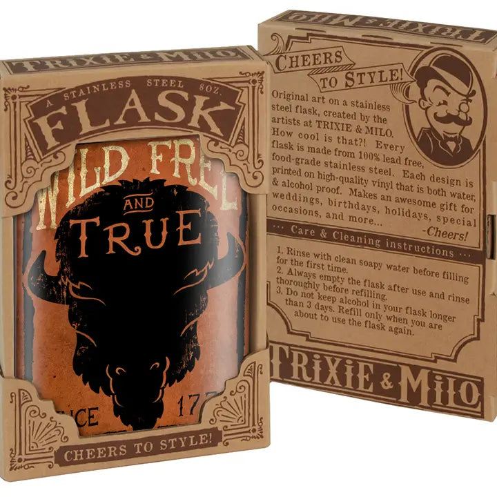 Wild, Free & True Flask