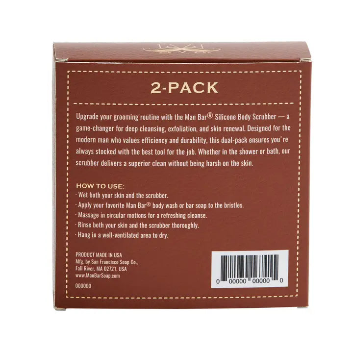 Man Bar 2 pack Body Scrubbers