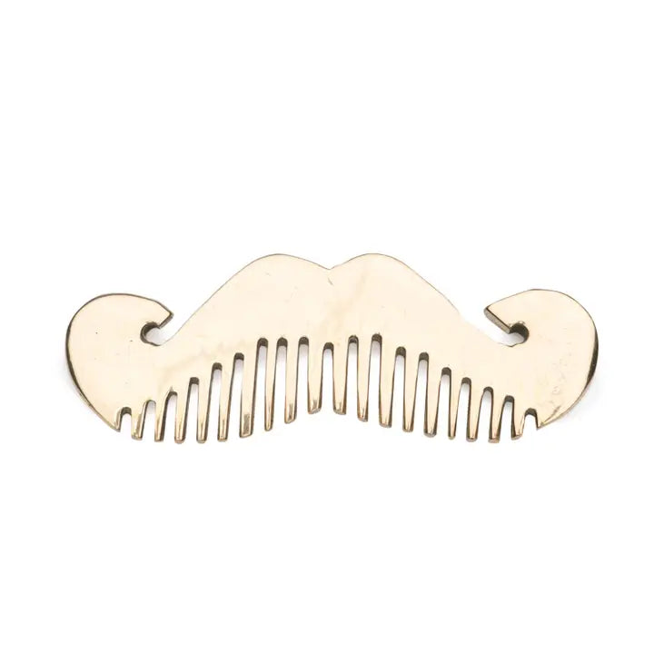 Moustache Brass Comb