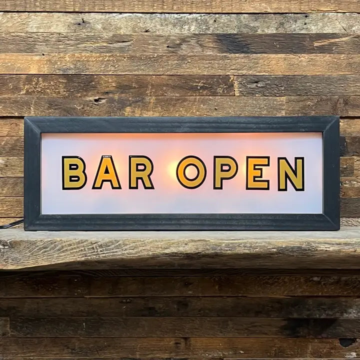 Lighted Bar Open Sign
