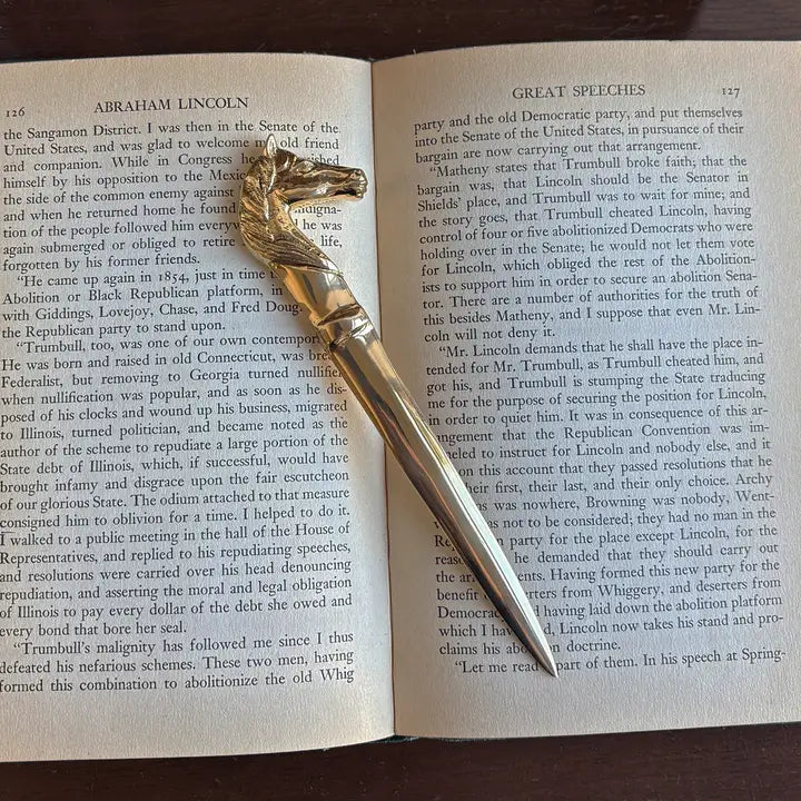 Brass Horse Head Letter Opener