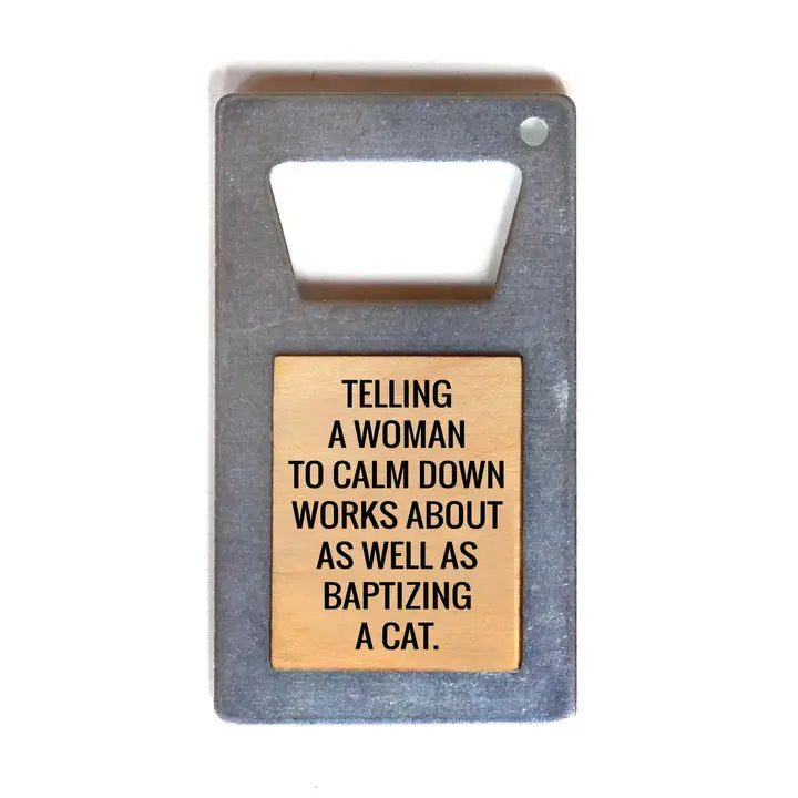 Baptizing A Cat Beer Bottle Opener