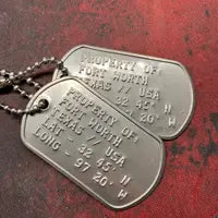 Military Id Dog Tag, Ft Worth