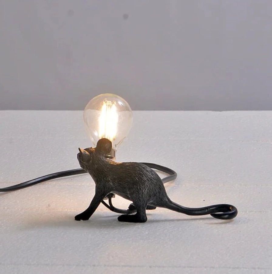 Lying Down Black Mouse Night Light