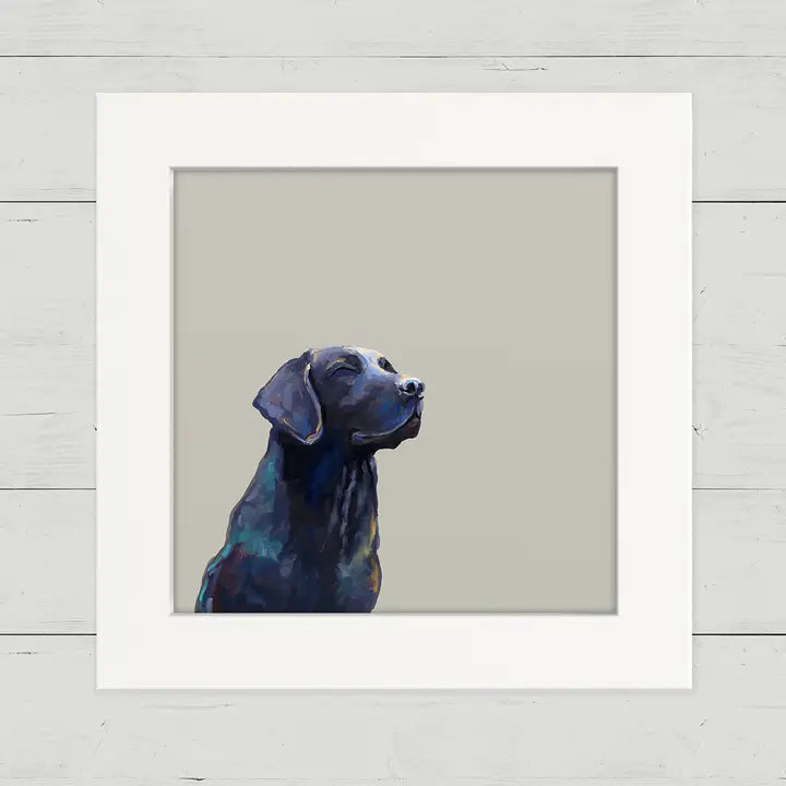 Black Lab Moment Happy Square