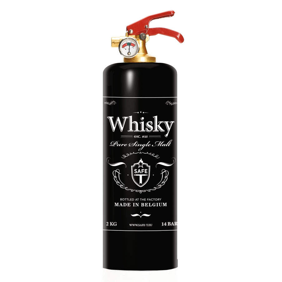 Black Whisky Design Fire Extinguisher