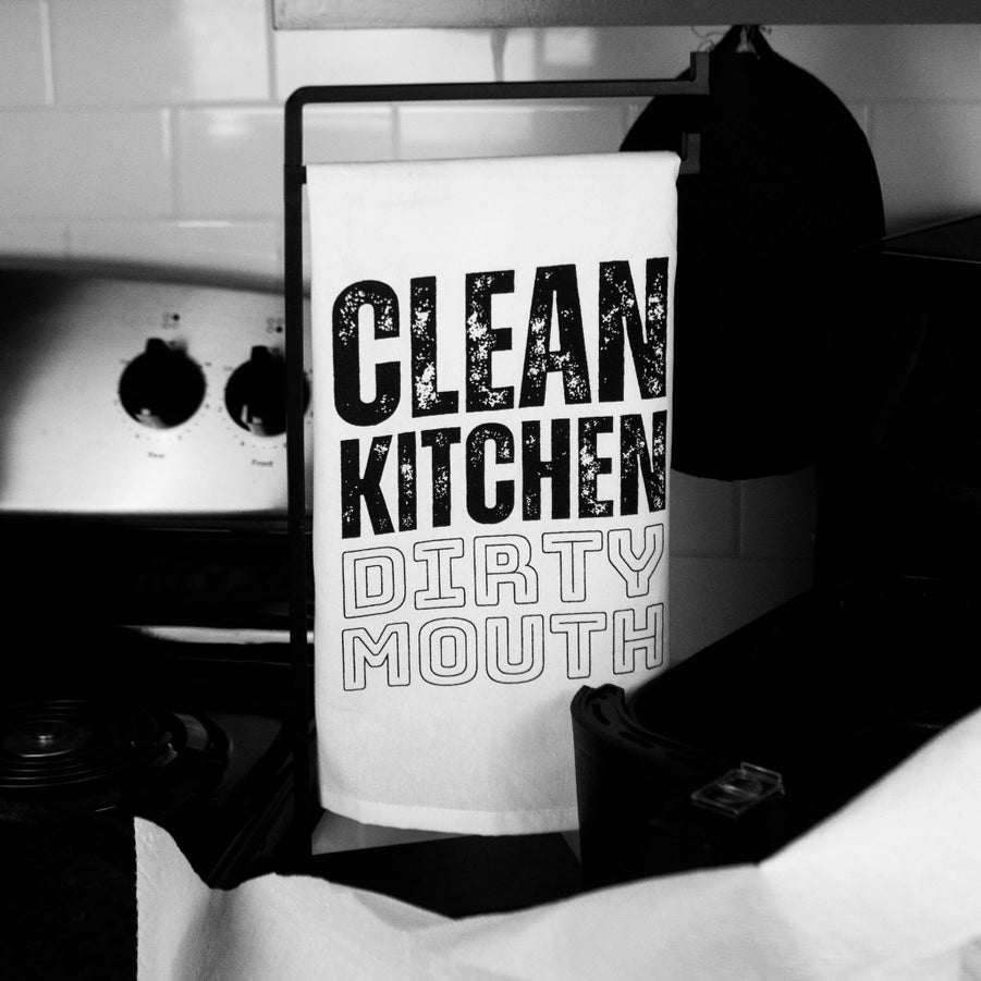 Clean Kitchen Dirty Mouth Tea Towel