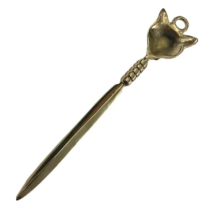 Brass Fox Letter Opener