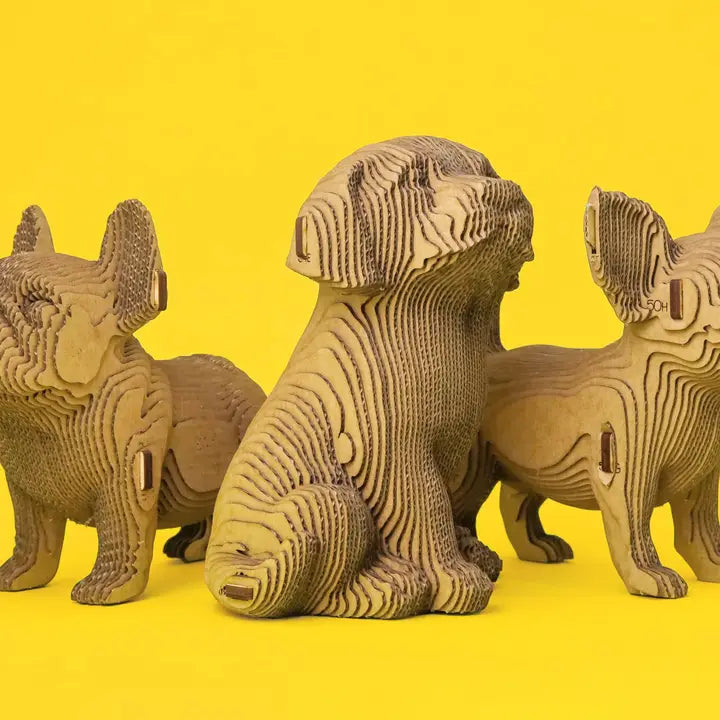 Puppies Trio 3D Puzzle Cardboard Model