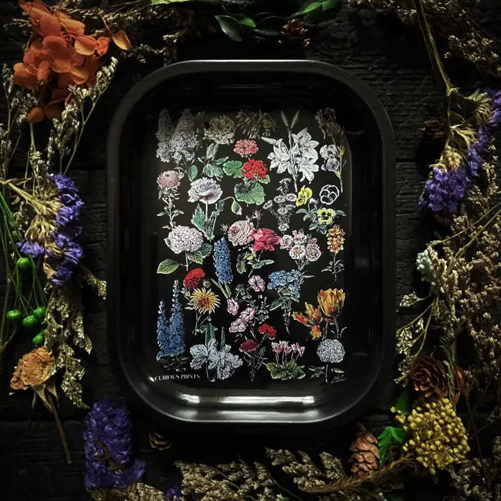 Black Fleurs Ritual Tray