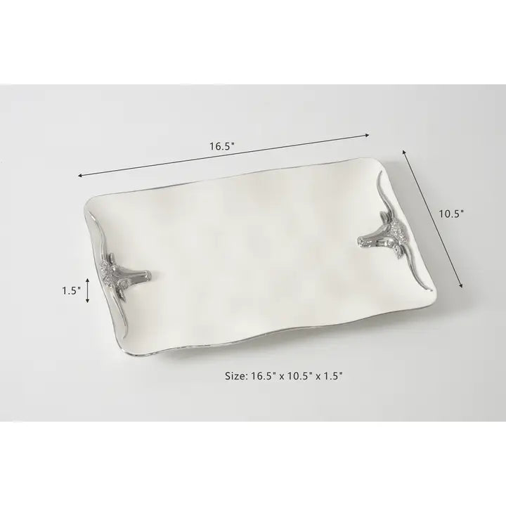 Longhorn Rectangular Platter