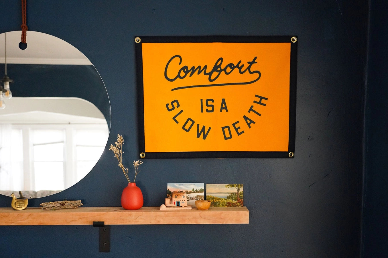 Comfort Is A Slow Death Camp Flag