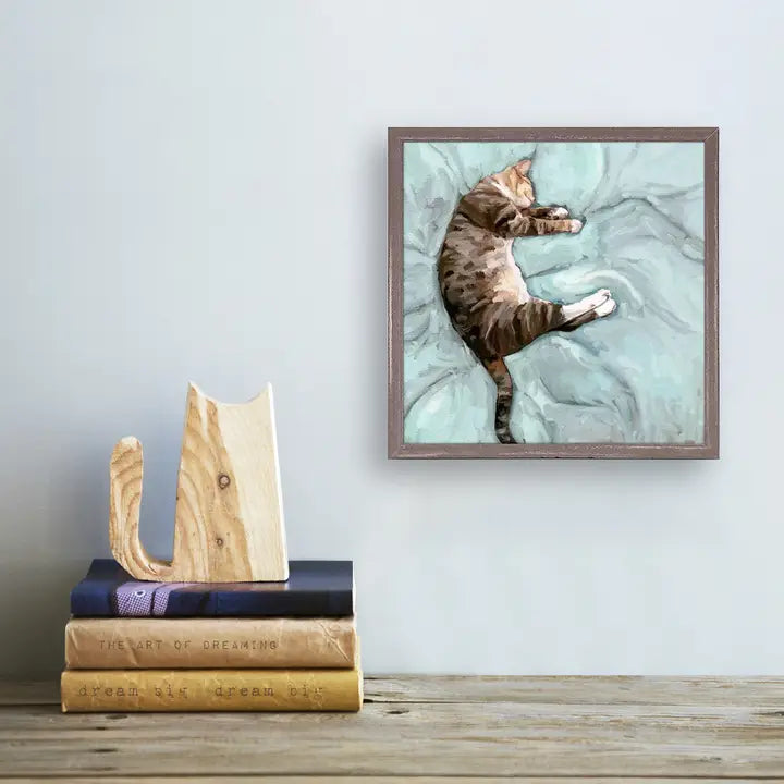 Relaxed Cat Mini Framed Canvas