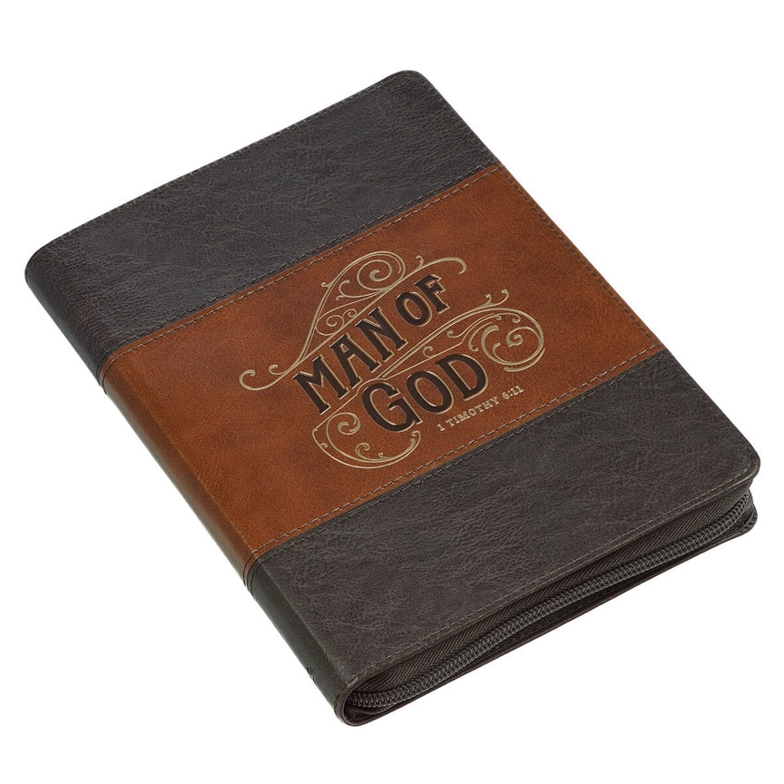 Man of God 1 Tim. 6:11 Zippered Journal