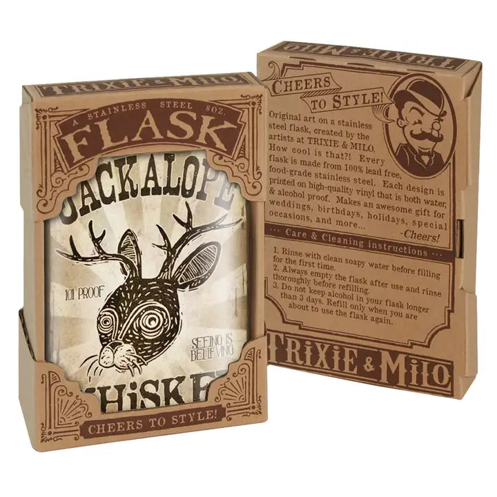 Jackalope Whiskey Flask