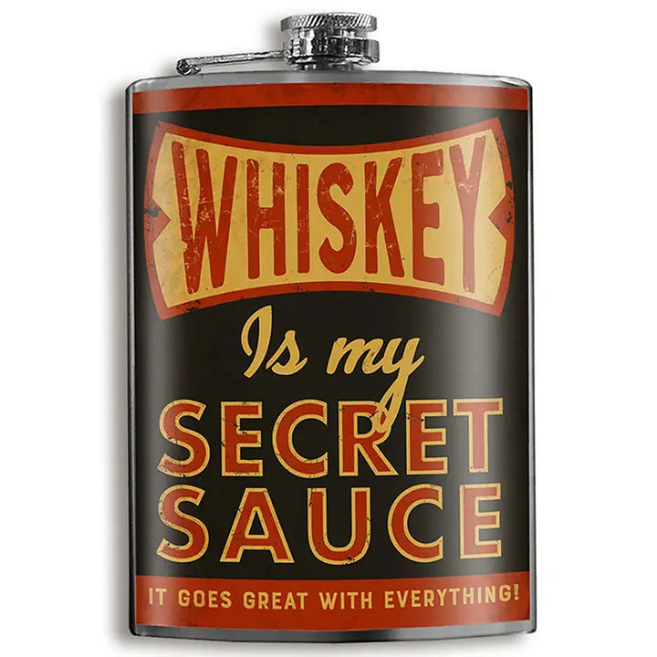 Whiskey Is My Secret Sauce Flask