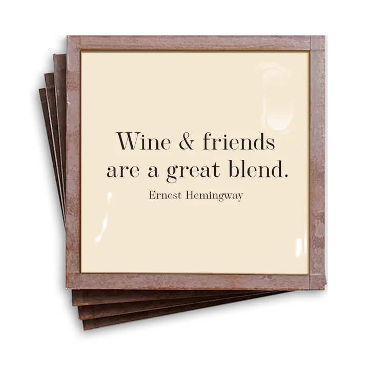 Wine & Friends Coaster Set of 4