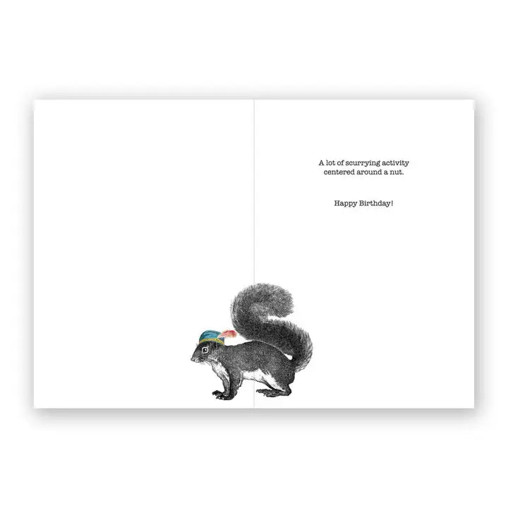 Birthdays Are Like Squirrels Birthday Card