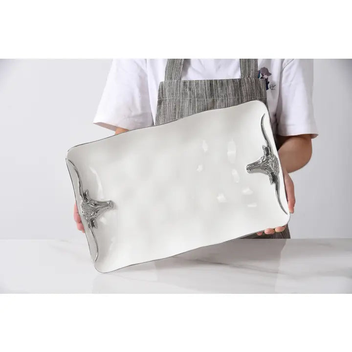 Longhorn Rectangular Platter
