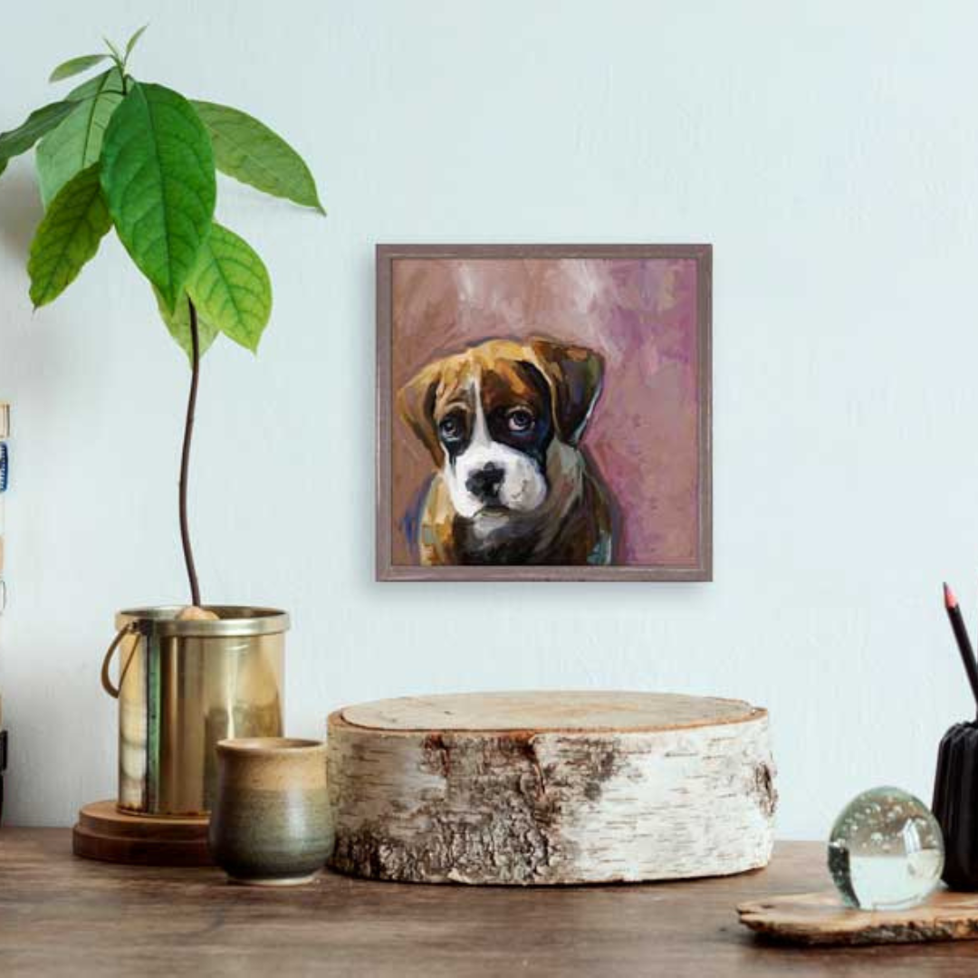 The Look Boxer Mini Framed Canvas