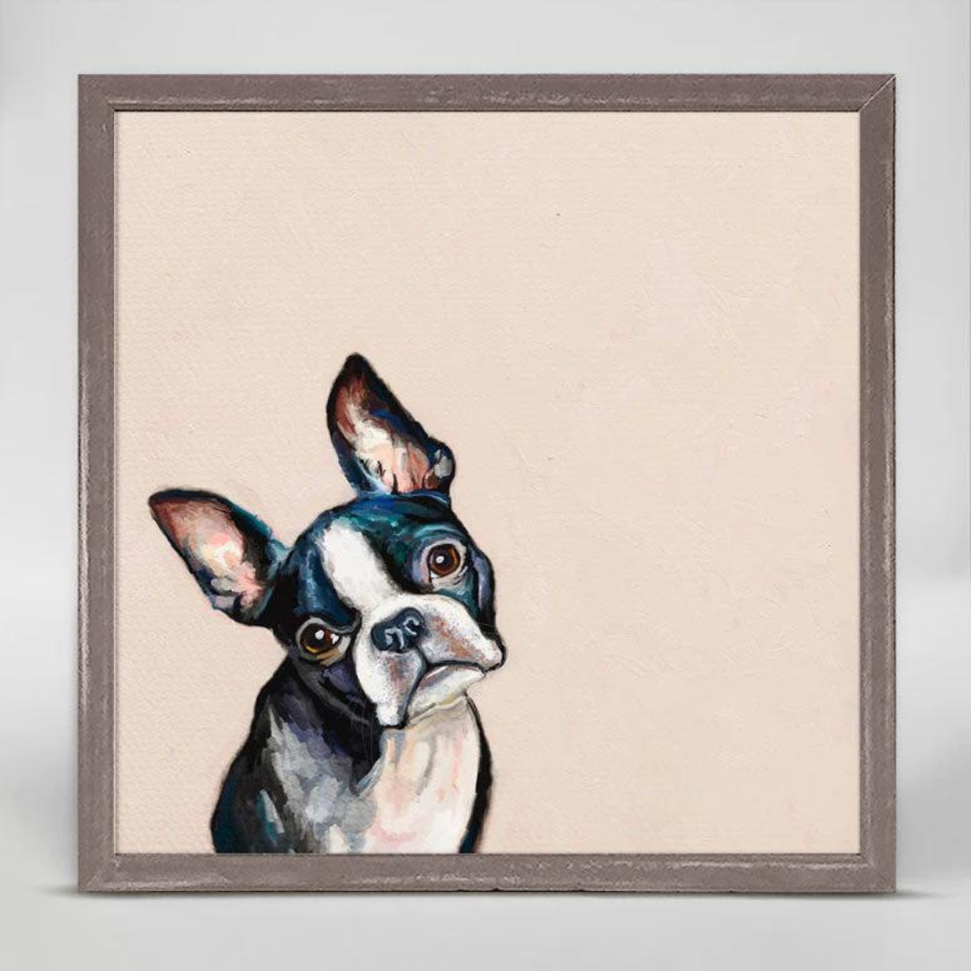 Boston Terrier Mini Framed Canvas