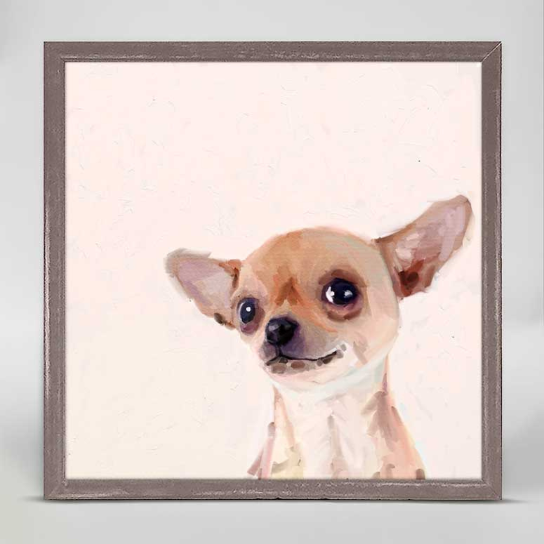 Chihuahua Mini Framed Canvas