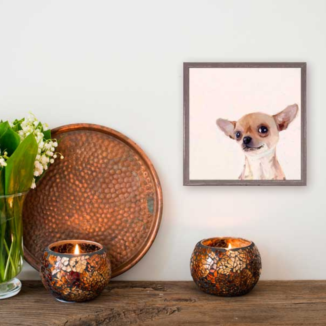 Chihuahua Mini Framed Canvas