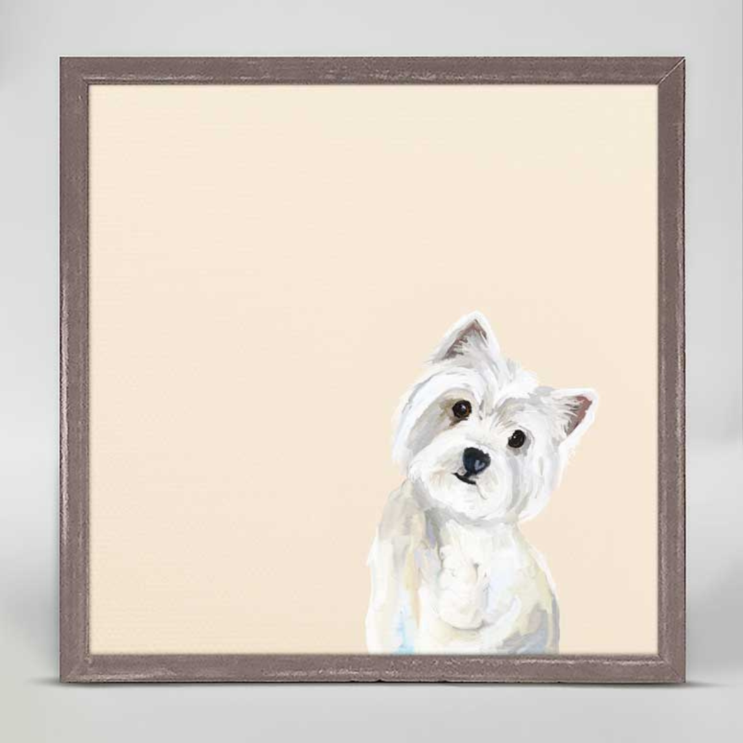 Westie Mini Framed Canvas