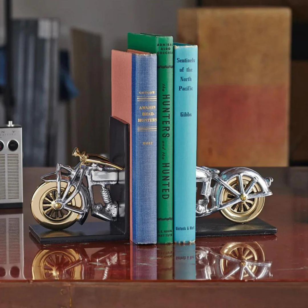 Aluminum Motorcycle Bookends