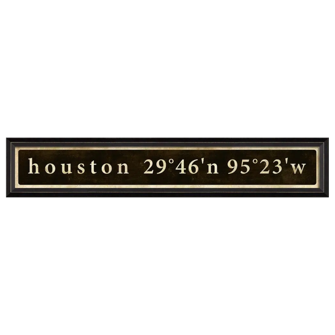 Houston Coordinate Sign