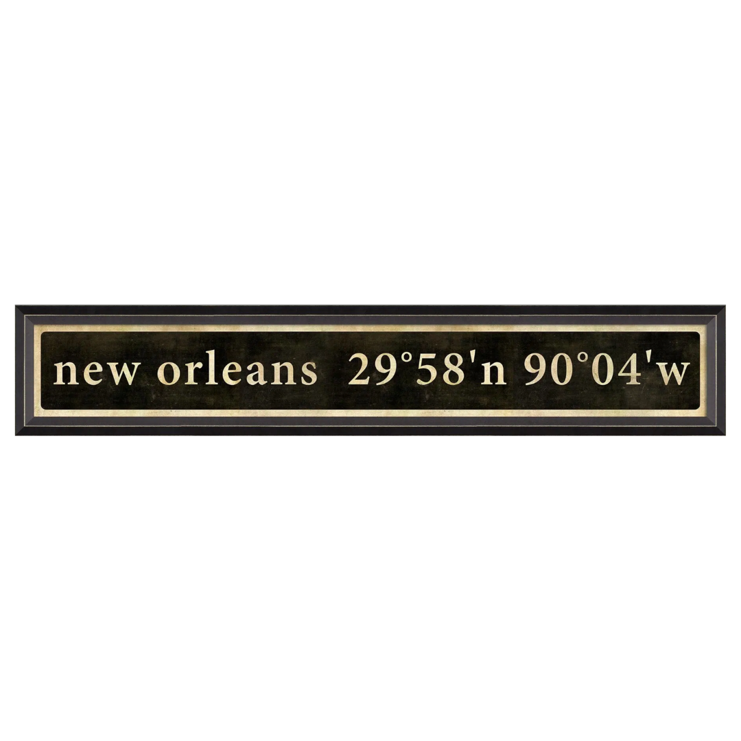 New Orleans Coordinate Sign