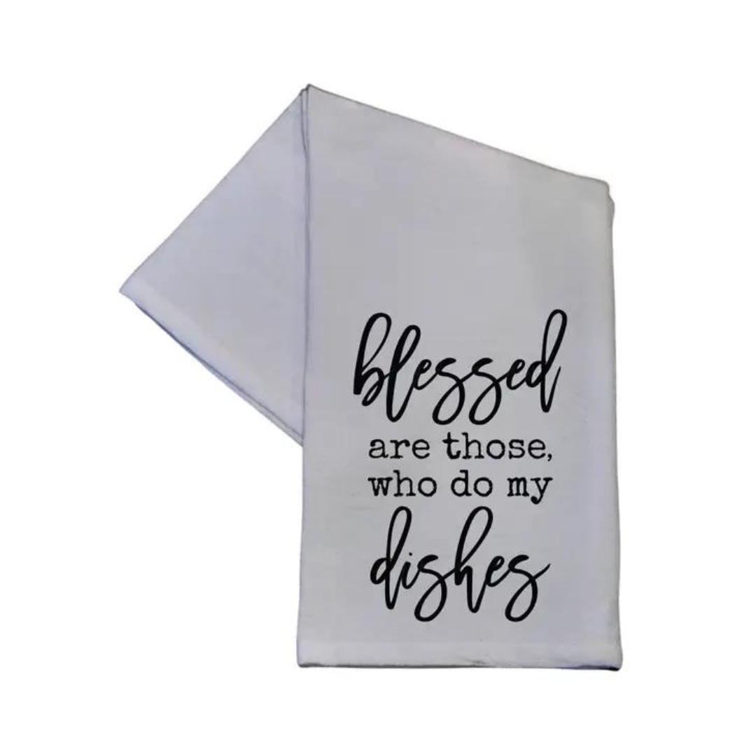 Blessed Who Do My Dishes Hand Towel