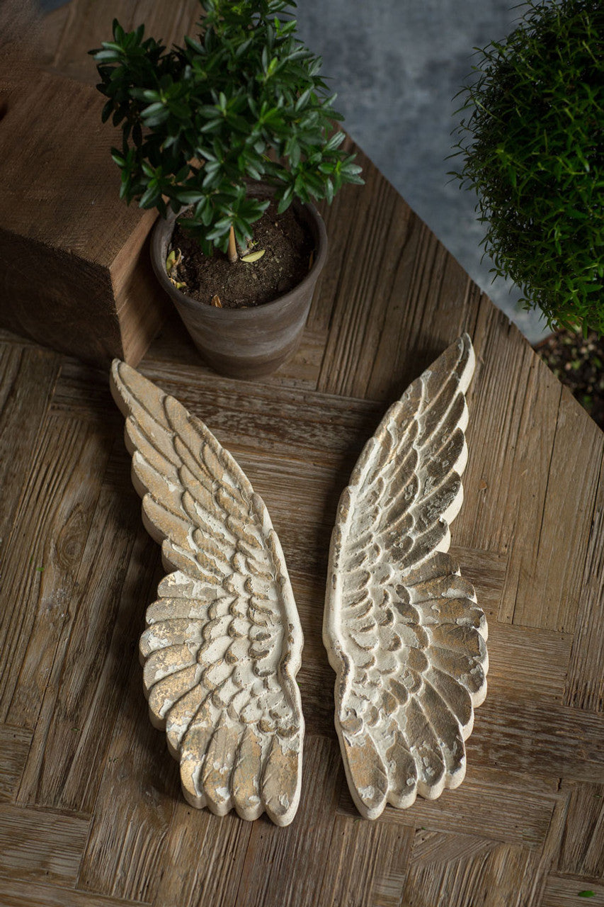 Carved Wooden Angel Wings